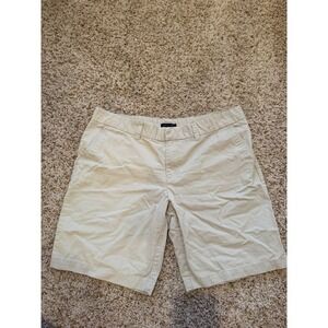 Tommy Hilfiger Women Khaki Chino Bermuda Shorts Tan Casual Size 14